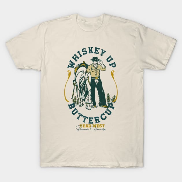 Whiskey Up Buttercup: Head West & Break Hearts Cowboy T-Shirt by The Whiskey Ginger